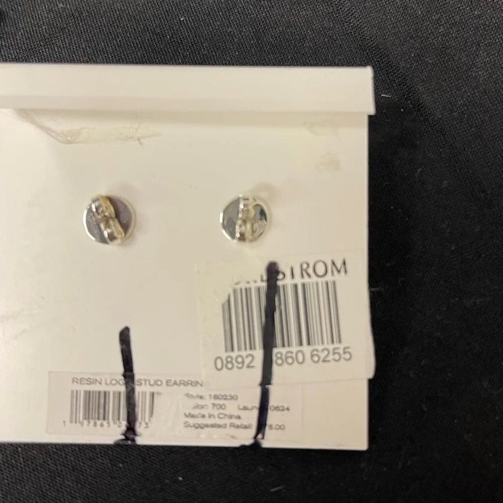Tory Burch Stacked-T Logo Stud Earrings in Silver